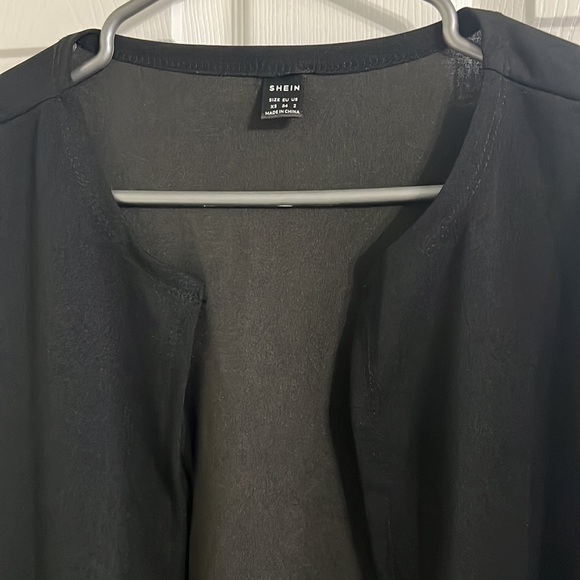 Black Long Sleeve Cardigan/ Blazer - Picture 4 of 5